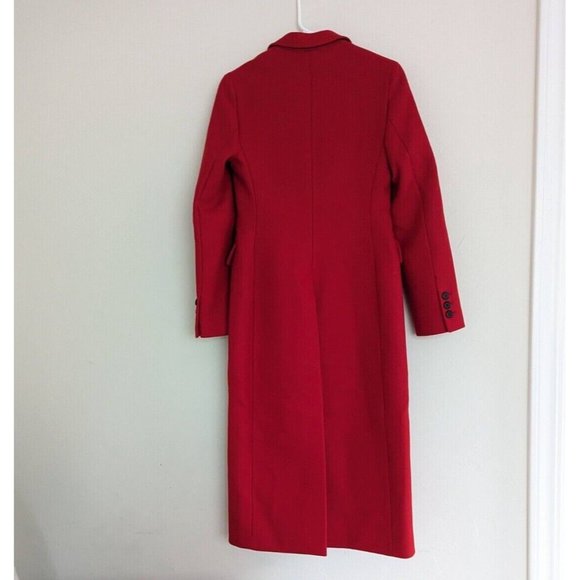 ZARA ZW COLLECTION RED LONG FITTED WOOL COAT XS L REF. 8354/748 - Picture 12 of 12